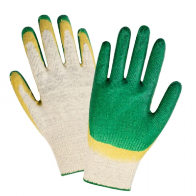 Перчатки рабочие трикотажные х/б с двойным латексным обливом ОПТ Л-15-13 Bronitex