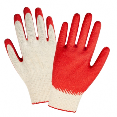 Перчатки рабочие трикотажные х/б с одинарным латексным обливом Л-15-13 Bronitex
