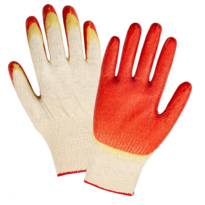 Перчатки рабочие трикотажные х/б с двойным латексным обливом ОПТ Л-20-13 Bronitex