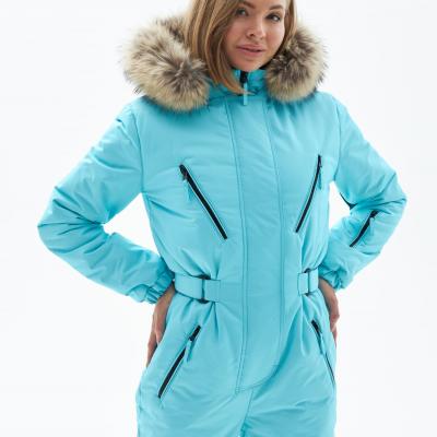 Комбинезон женский зимний утепленный голубой