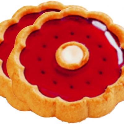 Печенье сахарное Янтарные сладости с желе со вкусом вишни