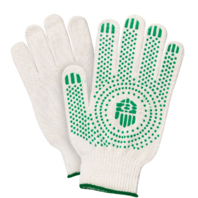 Перчатки рабочие трикотажные х/б с ПВХ ОПТ 60-10-20 Bronitex