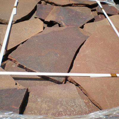 Камень Обожжённый терракотово-красный природный натуральный