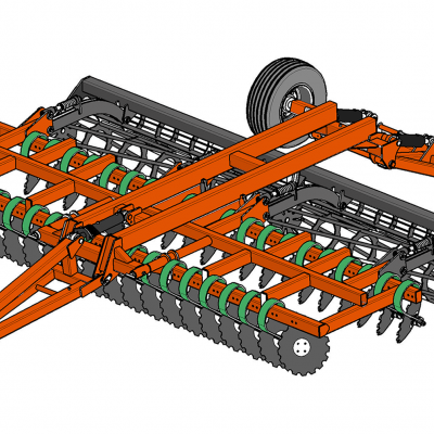 Лущильник цельнорамный прицепной