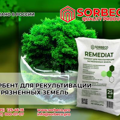 Сорбент для рекультивации загрязненных земель REMEDIAT