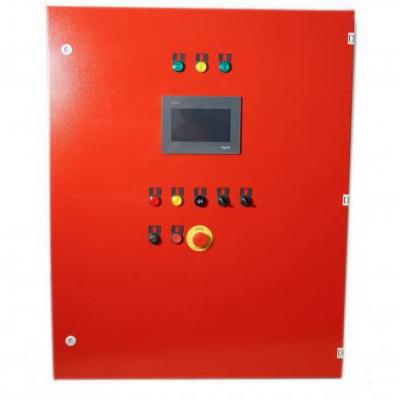 Шкафы управления станциями пожаротушения (ППУ) изготавливаются в строгом соответствии с требованиями ГОСТ Р 53325-2012 и СП 5.13130.2009. По типу запуска ППУ могут как с прямым (ПП), так и с запуском через УПП. При необходимости запуск пожарных насосов может быть осуществлён через ПЧ. Индикация и управления выполнены по совмещённой схеме используются как графическая панель управления 7", так и традиционные лампы, и переключатели, размещённые на двери ППУ. Все ППУ имеют в своём составе автоматический ввод ре