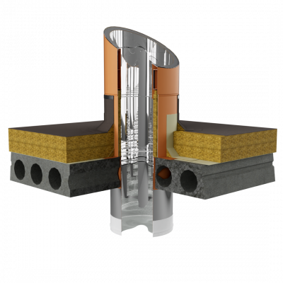 Схема устройства смонтированного световода на крыше