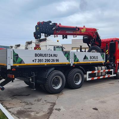 Автомобиль бортовой с КМУ на шасси Shacman (модель Borus 1121)