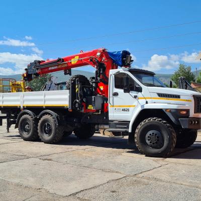 Автомобиль бортовой с КМУ и люлькой на шасси УРАЛ Next (модель Borus 4621)